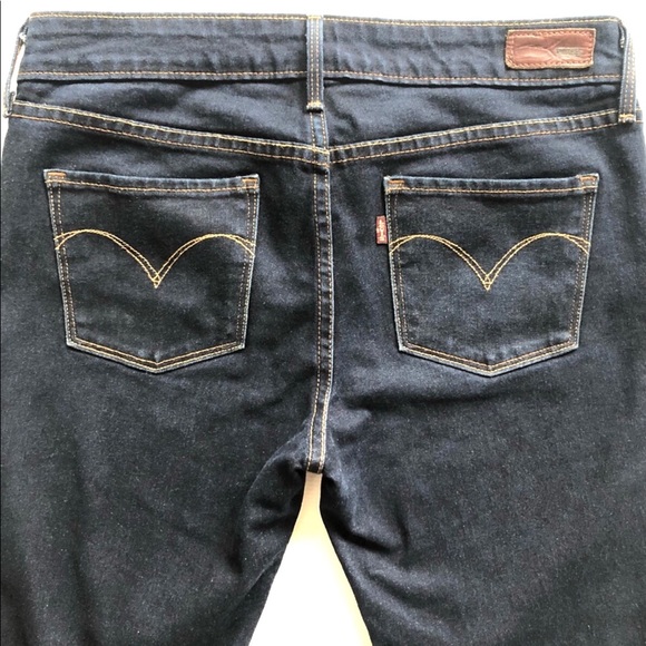 Levi's Denim - Levi’s Slight Curve Mid Rise Slim Dark Denim Jeans